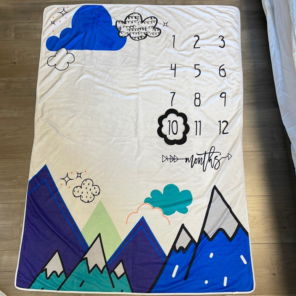 ✨Free w/ purchase of baby clothes✨Monthly Milestone Blanket